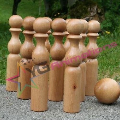 jeux en bois - Le Jeu de quilles au sol